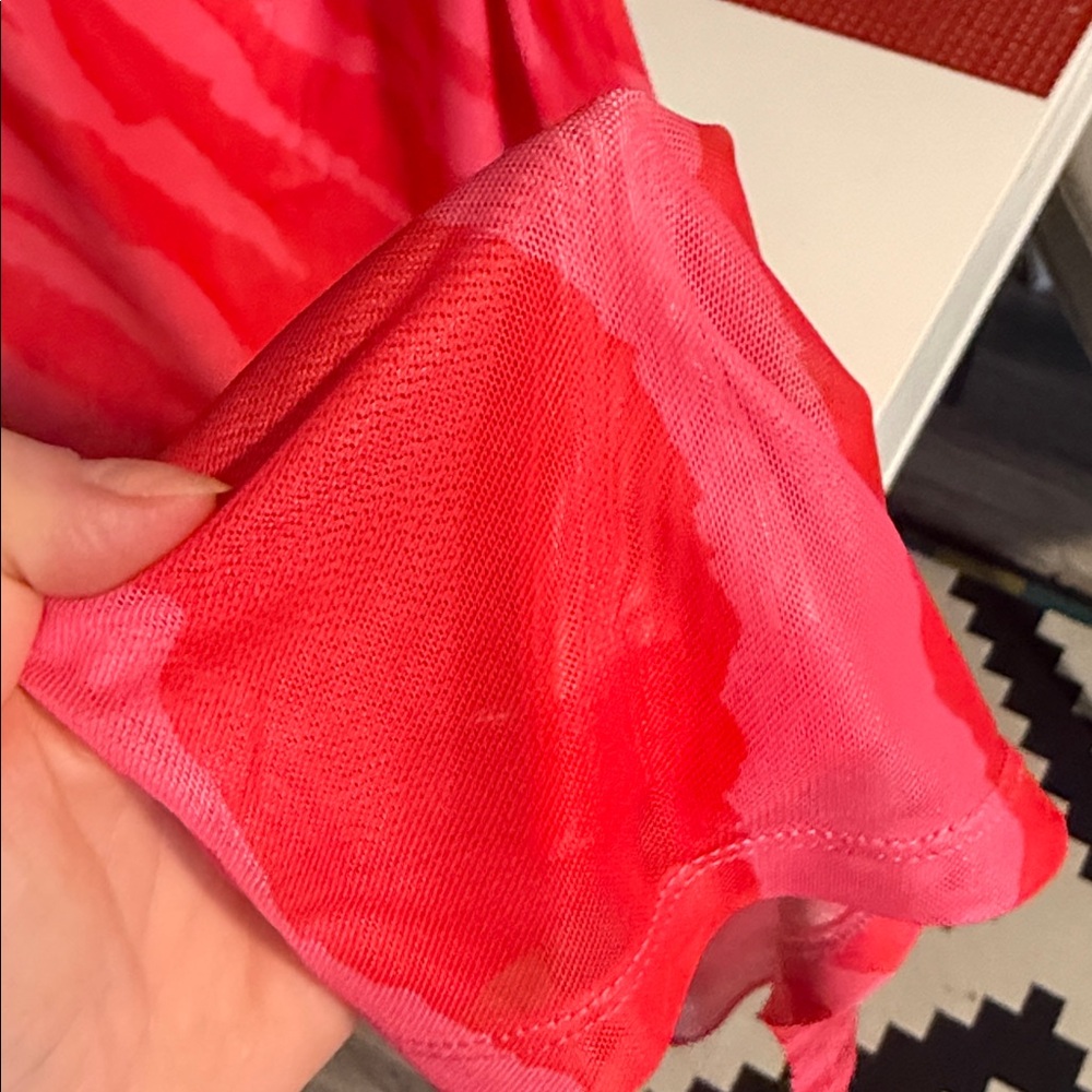 Hello Molly Elegant Strapless Pink and red Dress - Picture 9 of 10